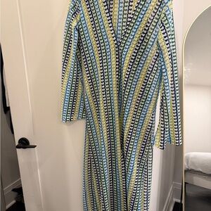 Elegant Long Sleeve Geometric Dress